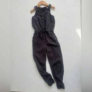 Silver Jeans -  Girls Black Sleeveless Jumpsuit - Size 6